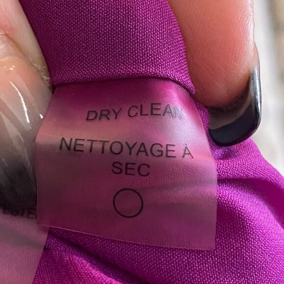 Magaschoni Purple Silk Sheath Dress Size 8 - Picture 8 of 8